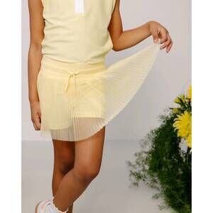 NEW COURTSIDE KIDS pleated tulle skort in lemon /yellow